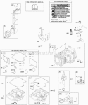 Crankshaft Cylinder Engine Sump Gasket Set - Engine OperatorS Manual Piston Rings Connecting Rod Warning Label Diagram and Parts List for 31D707-0193-E1  Briggs and Stratton Engine